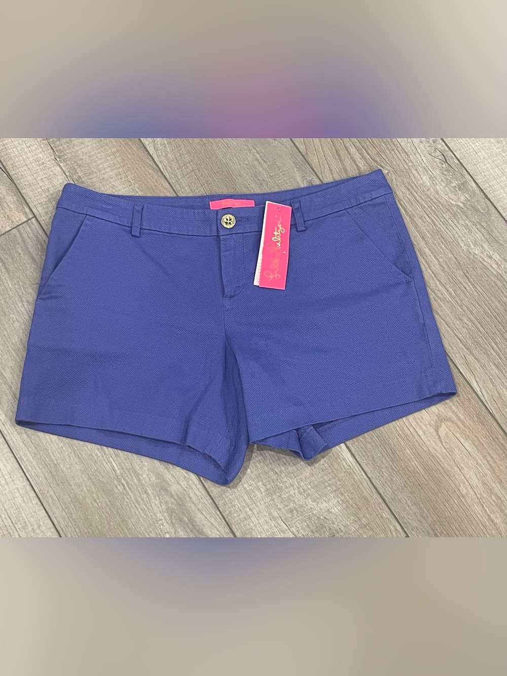 Lilly Pulitzer Royal Purple High-Waist Stretch Shorts